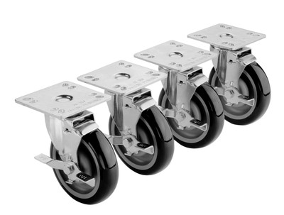Krowne 28-107S 5" Plate Caster - 4/Set