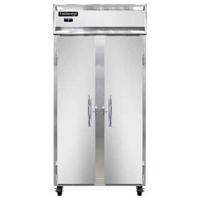 Continental Refrigerator 2FSE 36.25" W Two-Section Solid Door Reach-In Slim Line Freezer - 115 Volts