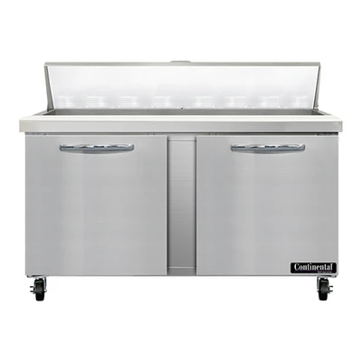 Continental Refrigerator SW60N16 60" W Two-Section Two Door Sandwich Unit