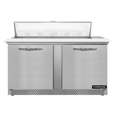 Continental Refrigerator SW60N12C-FB 60" W Two-Section Two Door Sandwich Unit