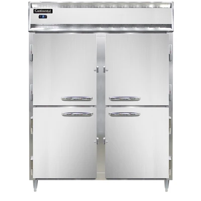 Continental Refrigerator D2FESNSAHD 57" W Two-Section Solid Door Reach-In Designer Line Wide Freezer - 115 Volts
