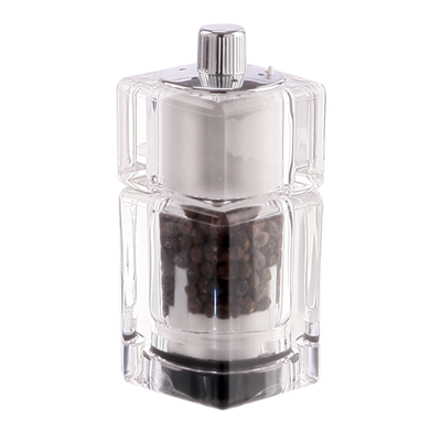 Chef Specialties 01550 3 1/2&quot; Cubic Salt Shaker/Pepper Mill Combo