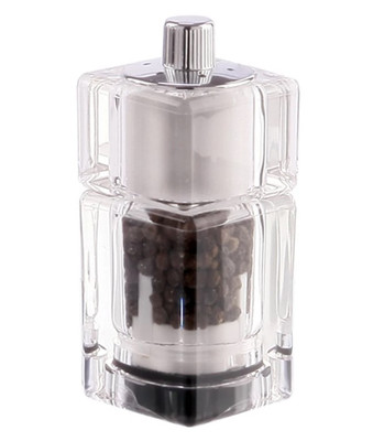 Chef Specialties 01550 3 1/2" Cubic Salt Shaker/Pepper Mill Combo