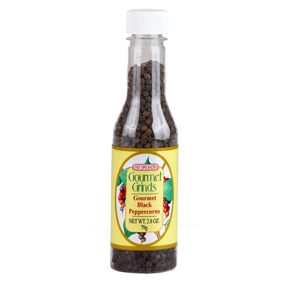 Chef Specialties 00501 6 1/2" High Gourmet Grinds Malabar Black Peppercorns - Case of 12