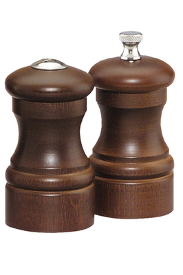 Chef Specialties 04100 4" Chef Professional Series Capstan Salt /Pepper Shaker Mill Set