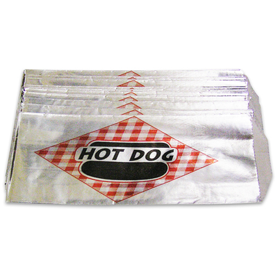 Winco 68002 Benchmark Hotdog Bags Foil (1000 bags per pack)