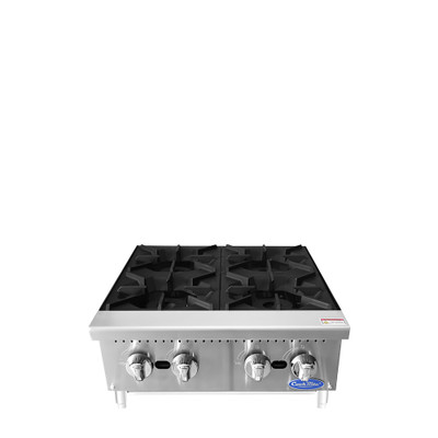 Atosa ACHP-4-NG 24" W Stainless Steel Natural Gas Countertop CookRite Hotplate - 128,000 BTU