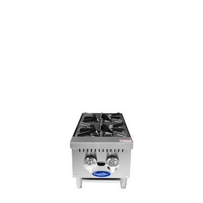 Atosa ACHP-2-LP CookRite 12" W Stainless Steel Liquid Propane Countertop Hotplate - 64,000 BTU