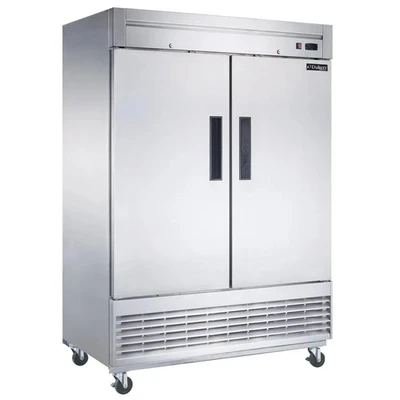Dukers D55R 55.13"W Stainless Steel Solid Door Refrigerator
