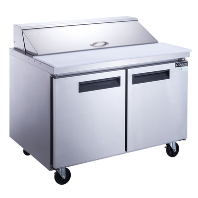 Dukers DSP48-12-S2 48" 2 Solid Self-Closing Doors Sandwich / Salad Prep Table