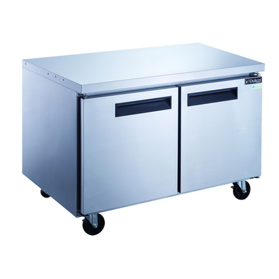Dukers DUC48F 1/2 HP Two-Section Reach-In Undercounter Freezer - 110v/60/1-PH