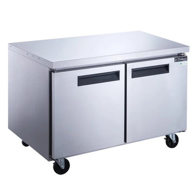 Dukers DUC48F 1/2 HP Two-Section Reach-In Undercounter Freezer - 110v/60/1-PH