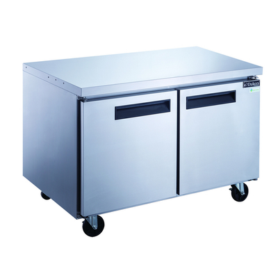 Dukers DUC60F 1/2 HP Two-Section Reach-In Undercounter Freezer - 110v/60/1-PH