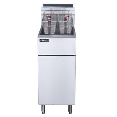 Dukers DCF3-NG 50 lb. Capacity Natural Gas Floor Model Fryer - 90,000 BTU