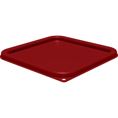 Carlisle 1197105 Red Polyethylene Squares Food Storage Container Lid