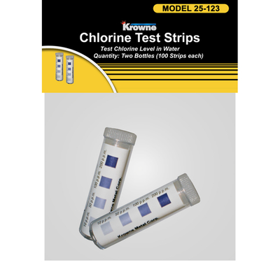 Krowne P25-123 Two-Pack Bag Chlorine Test Strips