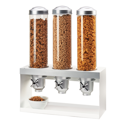 Cal-Mil 3598-3-55 20 1/2"W x 7 1/4"D x 27"H Plastic Cylinders Luxe Cereal Dispenser