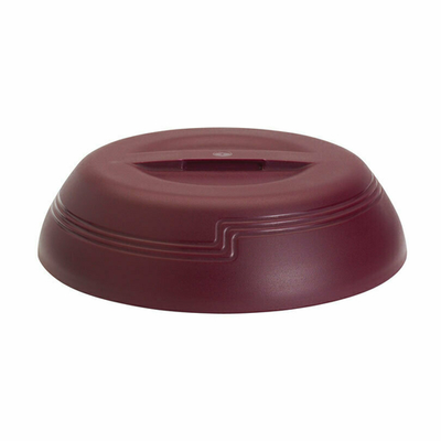 Cambro MDSLD9487 2.75&quot; H Plastic Cranberry The Shoreline Collection Dome - 12/Case