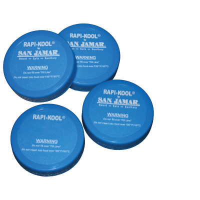 San Jamar RCUCAPPAK Plastic Cold Paddles Replacement Caps - (Pack of 4)