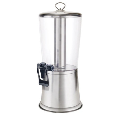 Winco 904 9 1/8" x 10" x 22" Clear Plastic Bowl Beverage Dispenser