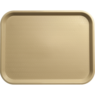 Carlisle CT141806 17.88" W x 14" D x.94" H Beige Polypropylene Rectangular Cafe Tray