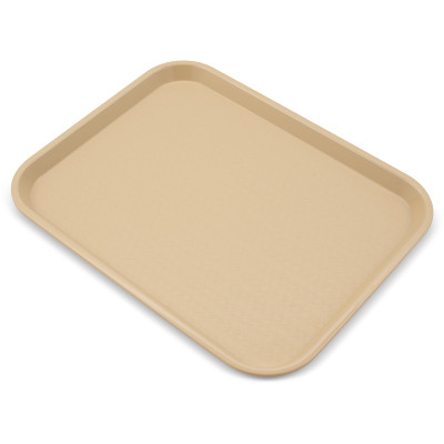 Carlisle CT141806 17.88" W x 14" D x.94" H Beige Polypropylene Rectangular Cafe Tray