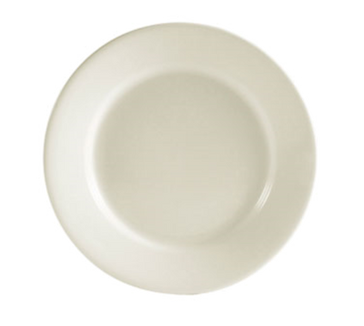 CAC China REC-8 9" Dia. American White Ceramic Round REC Plate (2 Dozen Per Case)