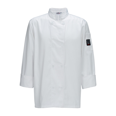Winco UNF-6W3XL Tapered Fit Signature Chef White 3XL Double Breasted Mulholland Chef Jacket