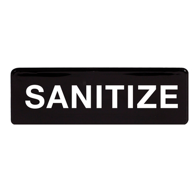 Winco SGN-329 9" x 3"H "SANITIZE" Information Sign