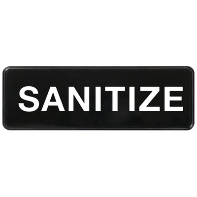Winco SGN-329 9" x 3"H "SANITIZE" Information Sign
