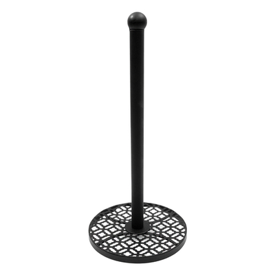 TableCraft Products HPT135BK Tabletop Black Powder Coated Metal Paper Tower Holder