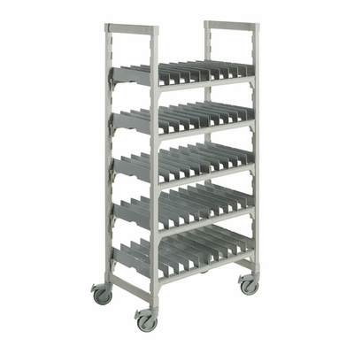 Cambro CPMU213675DDPKG 36" W x 75" H x 21" D Speckled Gray Camshelving Mobile Dome Drying Rack Cart