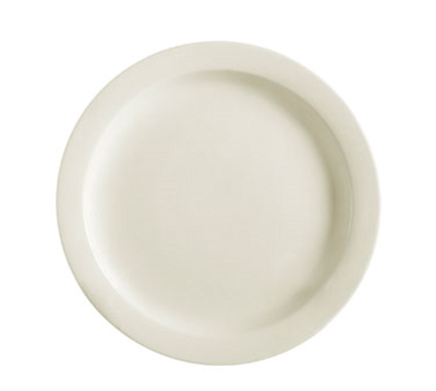 CAC China NRC-5 5 0.5" Dia. American White Ceramic Round Narrow Rim NRC Plate (3 Dozen Per Case)