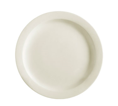 CAC China NRC-5 5 0.5" Dia. American White Ceramic Round Narrow Rim NRC Plate (3 Dozen Per Case)