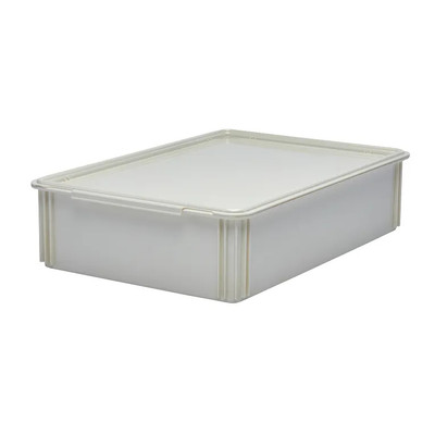 Cambro DB18266CW148 26"L x 18"W x 6"D Rounded Edges White Camwear Pizza Dough Box - 6/Case
