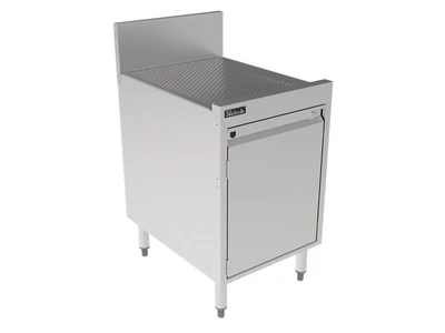 Perlick TSF18SC 18"W x 24"D Stainless Steel Drainboard Top Underbar Storage Cabinet