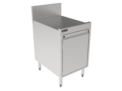 Perlick TSF18SC 18"W x 24"D Stainless Steel Drainboard Top Underbar Storage Cabinet