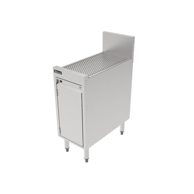 Perlick TSF12SC 12&quot; W x 24&quot; D Stainless Steel Drainboard Top Underbar Storage Cabinet
