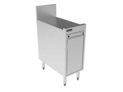 Perlick TSF12SC 12" W x 24" D Stainless Steel Drainboard Top Underbar Storage Cabinet