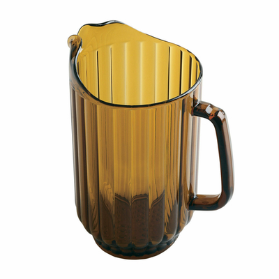 Cambro P600CW153 60 Oz. Amber Camwear Pitcher - 6/Case