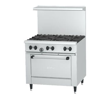 Garland X36-6R-LP Liquid Propane 6 Burner 36" Sunfire Restaurant Range - 213,000 BTU