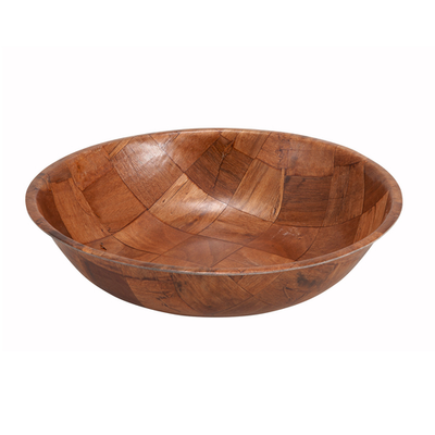 Winco WWB-20 20" Dia. Round Woven Wood Salad Bowl