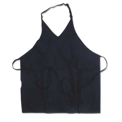 Admiral Craft TUX-3228BK 30" L x 40" W Black Cotton Twill Tuxedo Apron