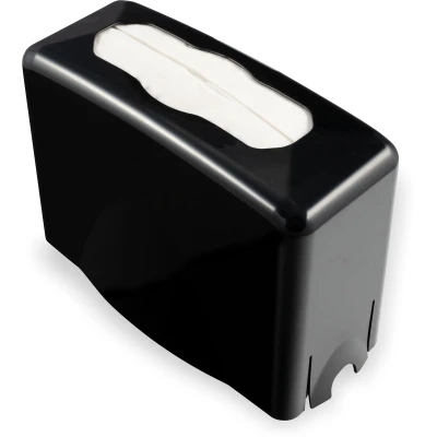 San Jamar T1740BK 12"W x 5-1/2"D x 8-1/2"H Black Plastic Countertop Towel Dispenser