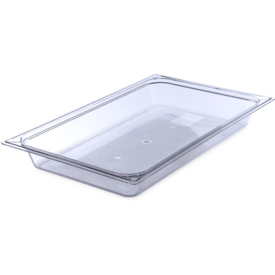 Carlisle 10200B07 7.6 Qt. Clear Polycarbonate StorPlus Food Pan
