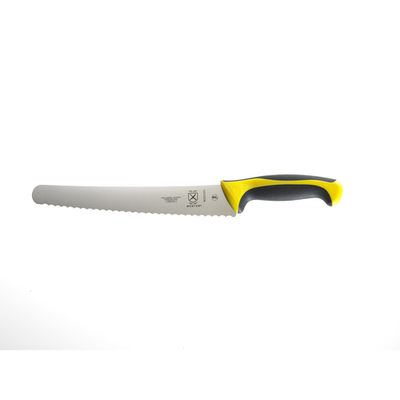 Mercer M23210YL 10&quot; Yellow Handle Bread Knife