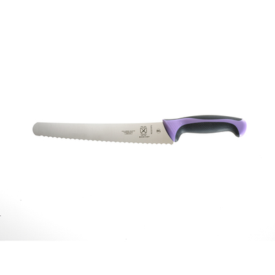 Mercer M23210PU 10&quot; Purple Handle Bread Knife