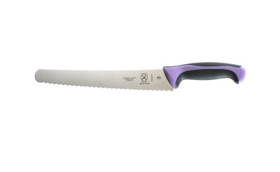 Mercer M23210PU 10" Purple Handle Bread Knife