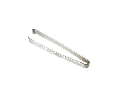 Mercer M35250 4 5/8" x 1/2" Tempered Stainless Steel Satin Finish Raised Cross-Hatch Grips Beveled Interior Edges Precision Plus Fish Bone Tweezer