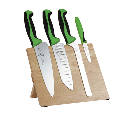 Mercer M21982GR 3 1/2" 5 Piece Japanese Stain-Resistant Steel Blades With Green Handles